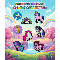 Джибітси єдиноріг Jibbitz 8 шт аксесуари крокс прикраса