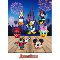 Джибітси Міккі Маус Mickey Mouse Дісней Jibbitz 7 шт аксесуари крокс прикраса