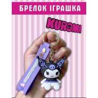Брелок Куромі Kuromi аніме фіолетовий фігурка іграшка для ключів, рюкзака, сумки 6 см