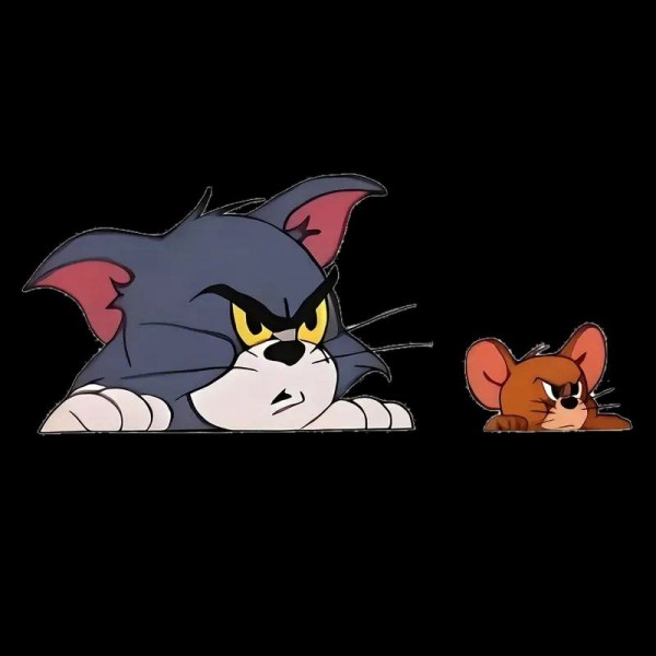 Автомобільна наклейка 3D Том та Джеррі Tom and Jerry 20X10 см