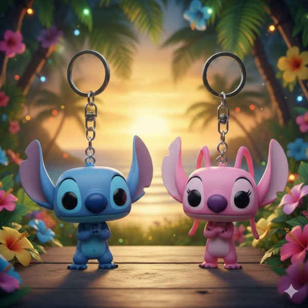 Брелки Лило и Стич Lilo & Stitch Stitch & Angel Ангел фигурки 2 шт