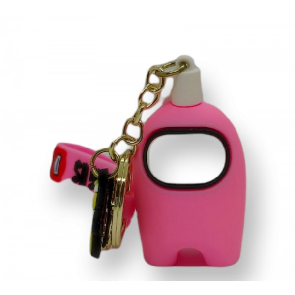 Брелок Амонг Ас Among Us на рюкзак, ключі рожевий дитячий 6 см