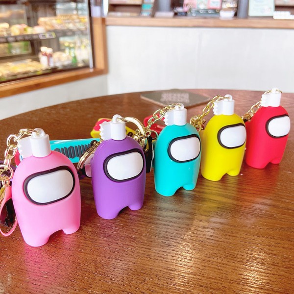 Брелок Амонг Ас Among Us на рюкзак, ключі рожевий дитячий 6 см