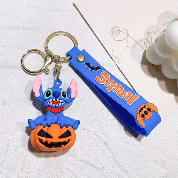 Брелок Стіч на гарбузі Ліло та Стіч Lilo Stitch Halloween Хелловін фігурка іграшка для ключів, рюкзака, сумки 5,7 см