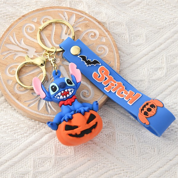 Брелок Стіч на гарбузі Ліло та Стіч Lilo Stitch Halloween Хелловін фігурка іграшка для ключів, рюкзака, сумки 5,7 см