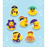 Джибітси жовта качка качки duck Jibbitz 7 шт аксесуари крокс прикраса