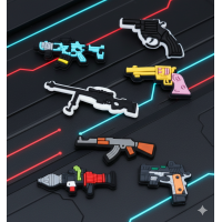 Джибитсы оружие армия пистолет 7 шт аксессуары крокс украшение