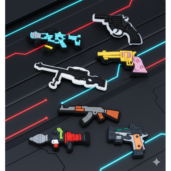 Джибітси зброя армія пістолет 7 шт аксесуари крокс прикраса