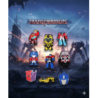 Джибітси Трансформери Transformers Jibbitz 9 шт аксесуари крокс прикраса