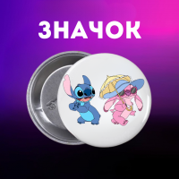 Значок Ліло і стіч Lilo &amp; Stitch на шпильці на рюкзак 44 мм 1 шт