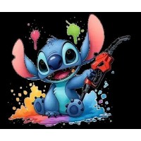 Автомобильная наклейка 3D Лило и Стич Lilo and Stitch 10X10см