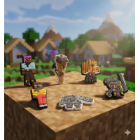 Джибітси Майнкрафт Minecraft Jibbitz 6 шт аксесуари крокс прикраса