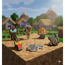 Джибітси Майнкрафт Minecraft Jibbitz 6 шт аксесуари крокс прикраса