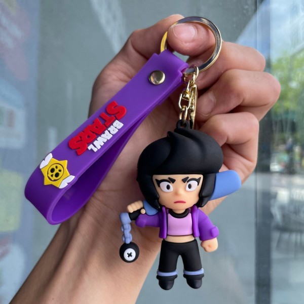 Брелок Бравл Старс Бібі Brawl Stars на ключі, на сумку фігурка Bibi 6 см