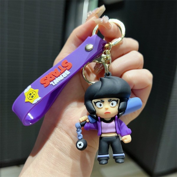 Брелок Бравл Старс Бібі Brawl Stars на ключі, на сумку фігурка Bibi 6 см