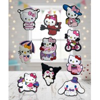 Джибітси Привіт Кітті Куромі Hello Kitty Cinnamoroll Синаморол Jibbitz 10 шт аксесуари крокс прикраса