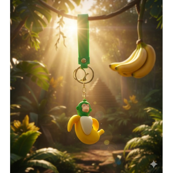 Брелок Chimpanzini Bananini Шимпанзіні Бананіні Італійські брейнрот меми фігурка іграшка для ключів, рюкзака, сумки 6 см