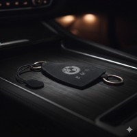 Чехол для автомобильных ключей защитный чехол БМВ BMW замшевый чехол-ключница BMW с вытяжным механизмом