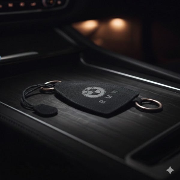 Чехол для автомобильных ключей защитный чехол БМВ BMW замшевый чехол-ключница BMW с вытяжным механизмом