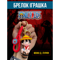 Брелок Ван Пис One piece Большой куш манга Монки Д. Луффи Luffy Monkey Соломенная шляпа на бочке для ключей 7,5 см