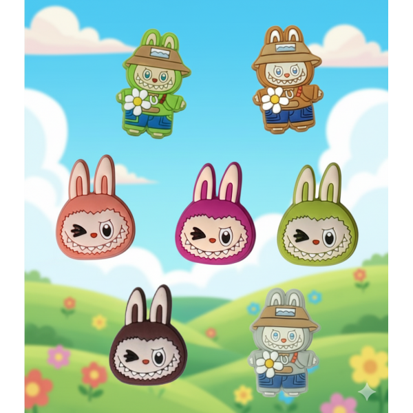 Джибітси Лабубу Labubu The Monsters монстр Jibbitz 7 шт аксесуари крокс прикраса