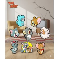 Джибітси Том і Джері Tom and Jerry кіт миша Jibbitz 8 шт аксесуари крокс прикраса