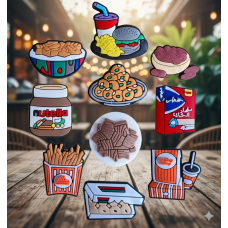 Джибітси їжа фаст-фуд макдональдс солодощі food Jibbitz 10 шт аксесуари крокс прикраса