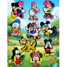 Джибітси Міккі Маус Mickey Mouse Дісней Jibbitz 10 шт аксесуари крокс прикраса