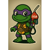 Автомобільна наклейка 3D Черепашки Ніндзя Ninja Turtles 10X10см