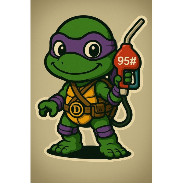 Автомобільна наклейка 3D Черепашки Ніндзя Ninja Turtles 10X10см