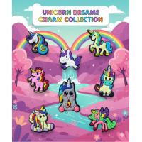 Джибітси єдиноріг Jibbitz 8 шт аксесуари крокс прикраса