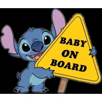 Автомобільна наклейка 3D Ліло та Стіч Lilo and Stitch 10X10см