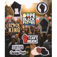 Джибітси Black Lives Matter права афроамериканців Jibbitz 8 шт аксесуари крокс прикраса