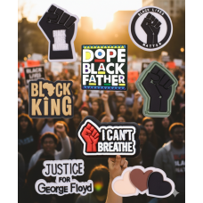 Джибітси Black Lives Matter права афроамериканців Jibbitz 8 шт аксесуари крокс прикраса