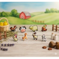 Джибітси тварини ферма прикраси для взуття в стилі фермерських тварин Jibbitz Farm 8 шт аксесуари крокс