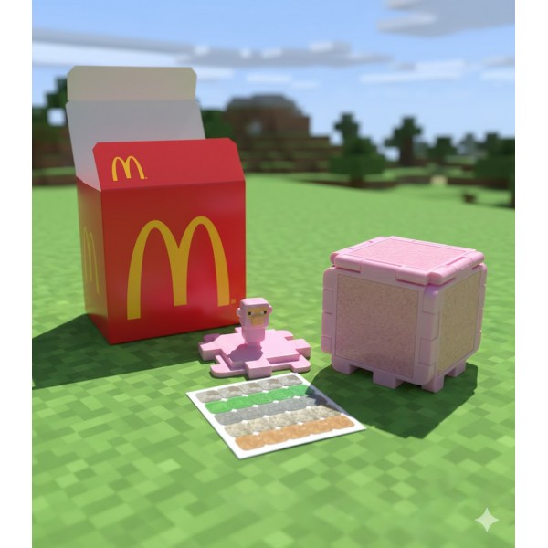 Фігурка Рожева Вівця Minecraft (Minecraft Pink Sheep) - McDonald's Happy Meal Майнкрафт Макдональдс хеппі міл іграшка