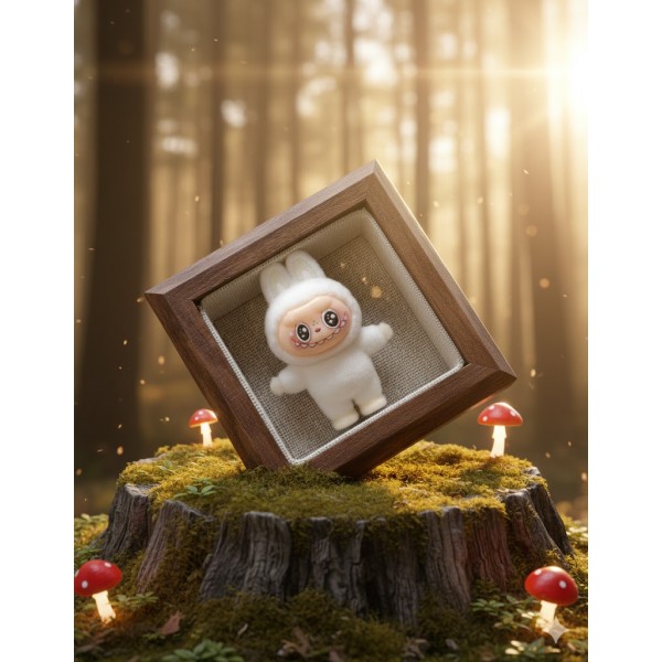 Фігурка Лабубу Labubu The Monsters монстр іграшка дитяча пухнаста біла 4 см