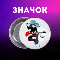 Значек Салли фейс Sally Face на булавке на рюкзак 44 мм 1 шт