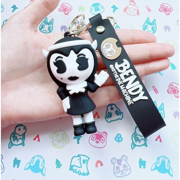 Брелок Бенди и Чернильная Машина Ангел Алиса фигурка Alice Angel Bendy And The Ink Machine детский брелок на рюкзак, ключи 7 см