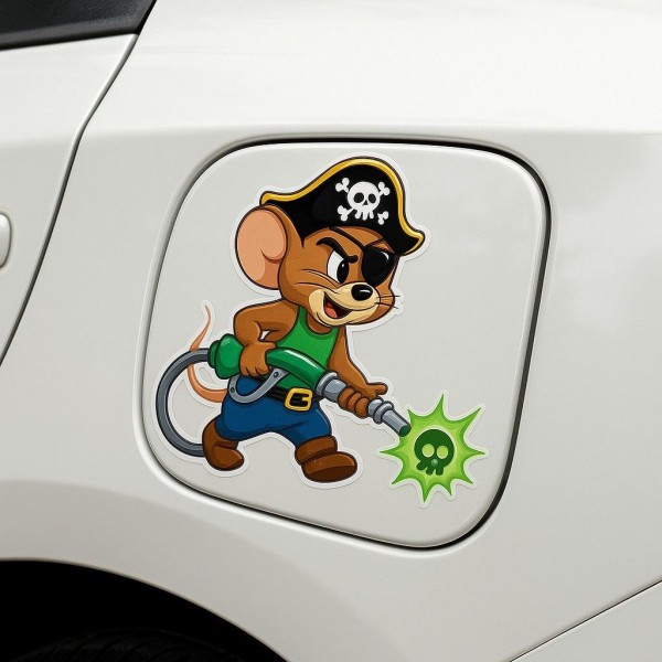 Автомобільна наклейка 3D Том та Джеррі Tom and Jerry 10X10 см