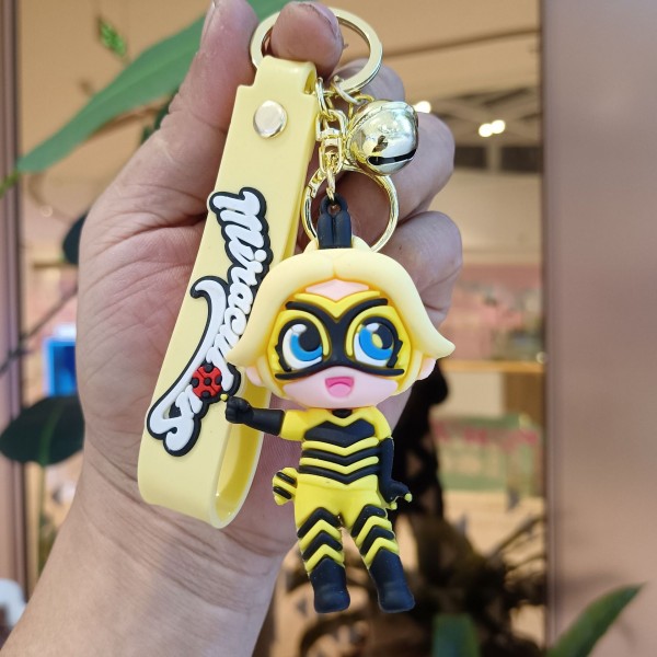 Леді Баг брелок дитячий Леді Баг та Супер-Кіт Леді Бджола Ladybug на рюкзак, ключі 7 см
