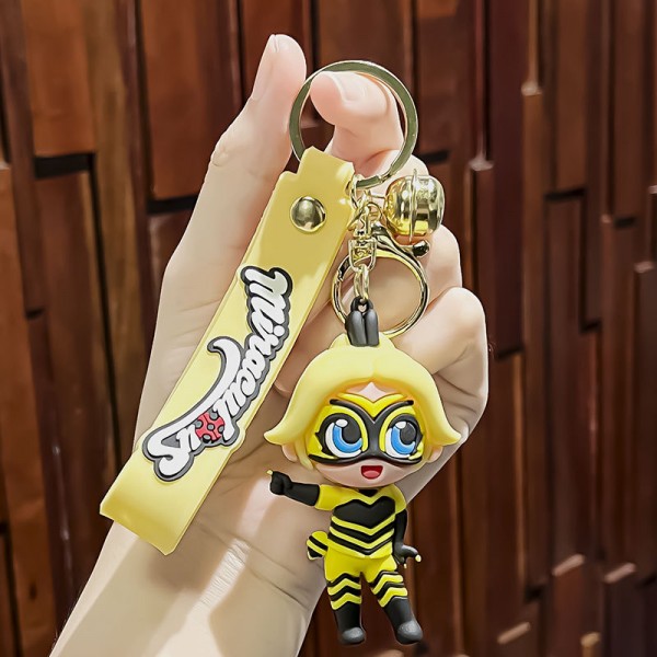 Леді Баг брелок дитячий Леді Баг та Супер-Кіт Леді Бджола Ladybug на рюкзак, ключі 7 см