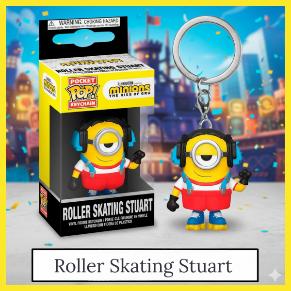 Брелок Funko POP! Minions 2: Roller Skating Stuart Поп Стюарт на роликах Міньйон Гадкий Я фігурка 4 см
