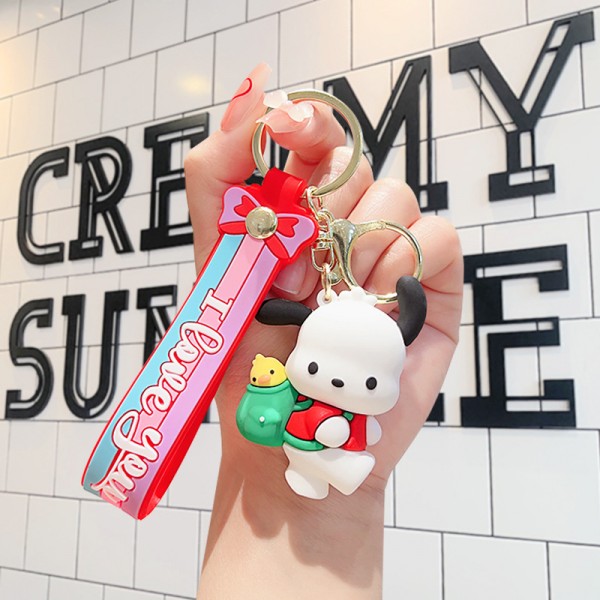 Брелок Санріо собачка Pacha Sanrio Pacha дитячий брелок на рюкзак, ключі 6 см