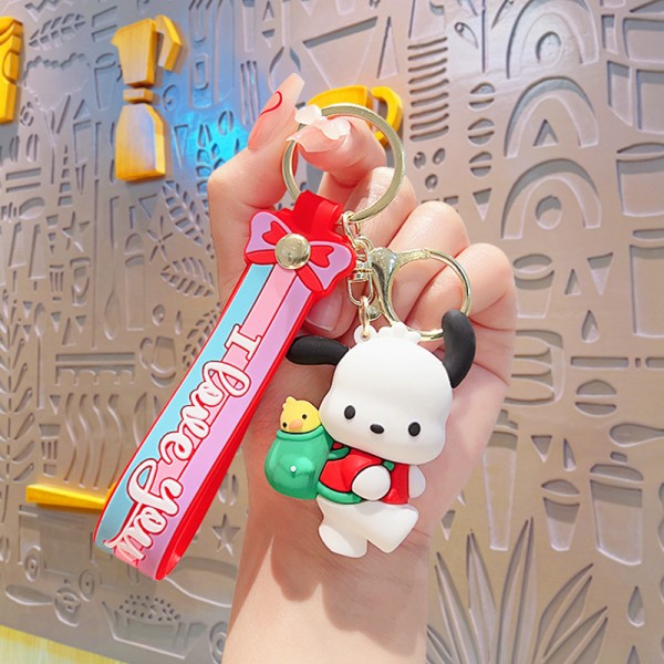 Брелок Санріо собачка Pacha Sanrio Pacha дитячий брелок на рюкзак, ключі 6 см