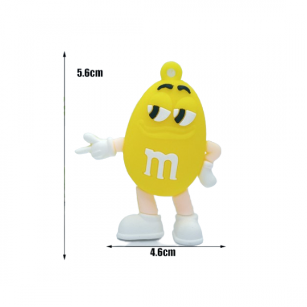 Брелок М&MS шоколадное драже желтый фигурка игрушка для ключей, рюкзака, сумки 5.6 см