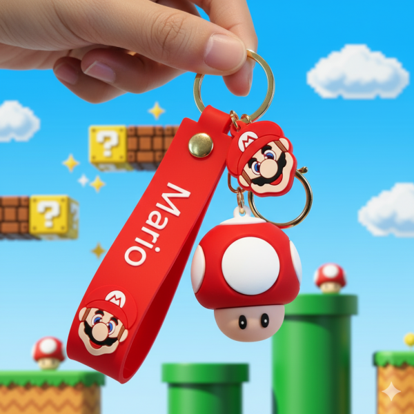 Брелок Супер Маріо Super Mario Супергриб Super Mushroom Тоад Toad дитячий брелок на рюкзак, ключі 4,5 см