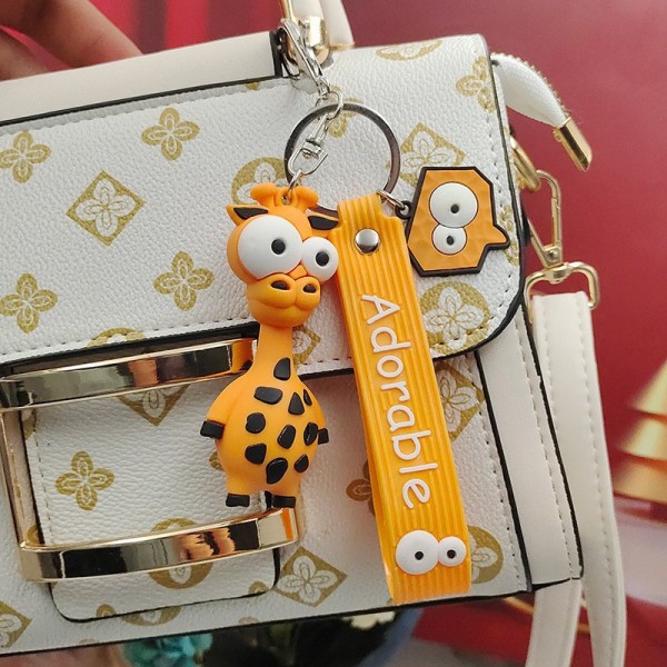 Жираф брелок для дітей на ключі, на сумку силіконовий іграшка 7,6 см