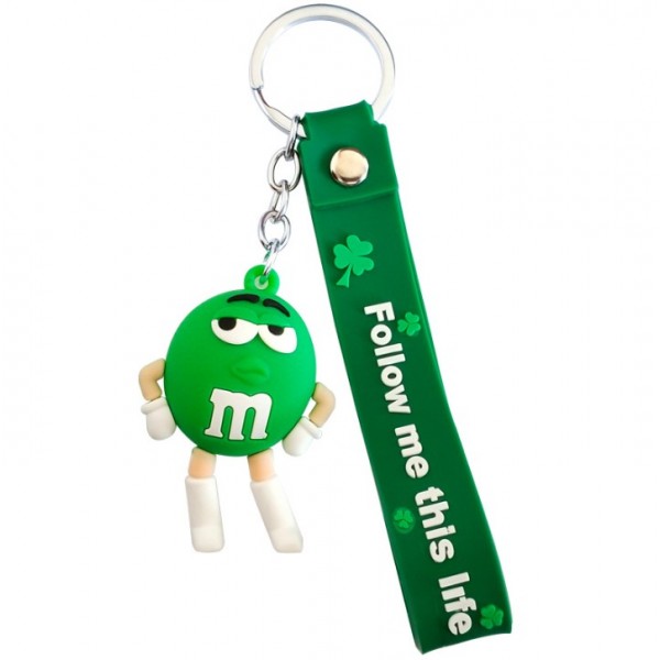 Брелок М&MS шоколадное драже фигурка игрушка для ключей, рюкзака, сумки зеленый 5.3 см