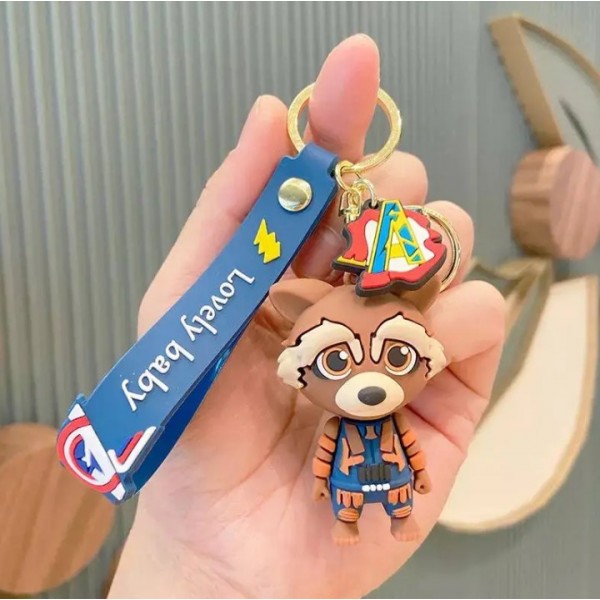 Брелок єнот Ракета Вартові Галактики Марвел Guardians of the Galaxy Groot Rocket фігурка на ключі рюкзак 7 см